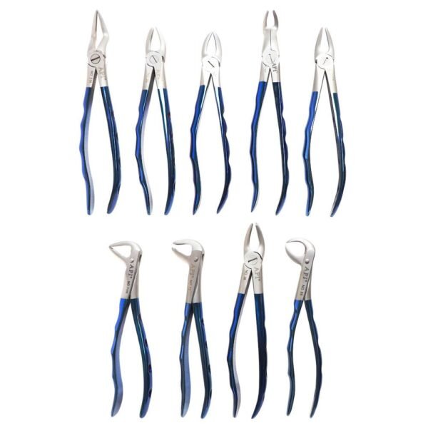 API+ Extraction Forceps Finger Pattern Blue Series