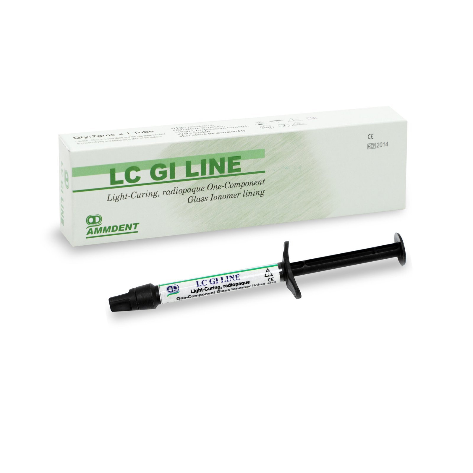 Ammdent LC GI Line Light Curing Radiopaque One Component Glass Ionomer Lining 1