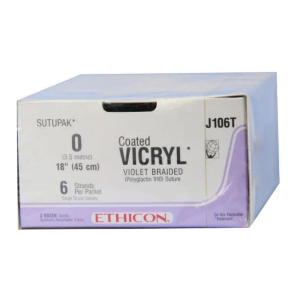 Ethicon Vicryl #0 Absorbable Violet Braided Suture