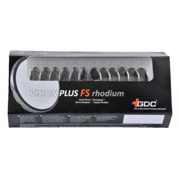 GDC Mouth Mirror Tops Fs Rhodium Coated Pack Of 12 Pcs - 5 (Mmtfs5)